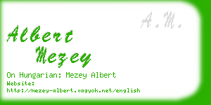 albert mezey business card